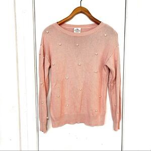 St. John Bay pearl beaded detail pullover sweater